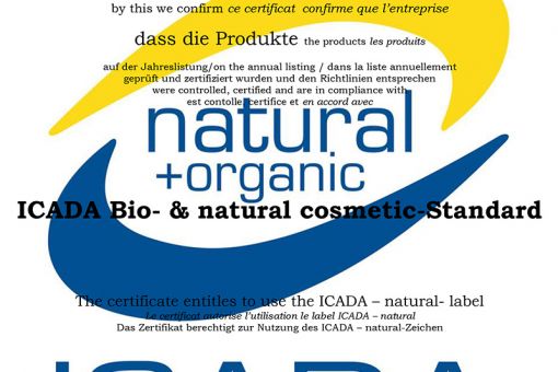  Πιστοποίηση 2022 ICADA Bio – Natural + Organic